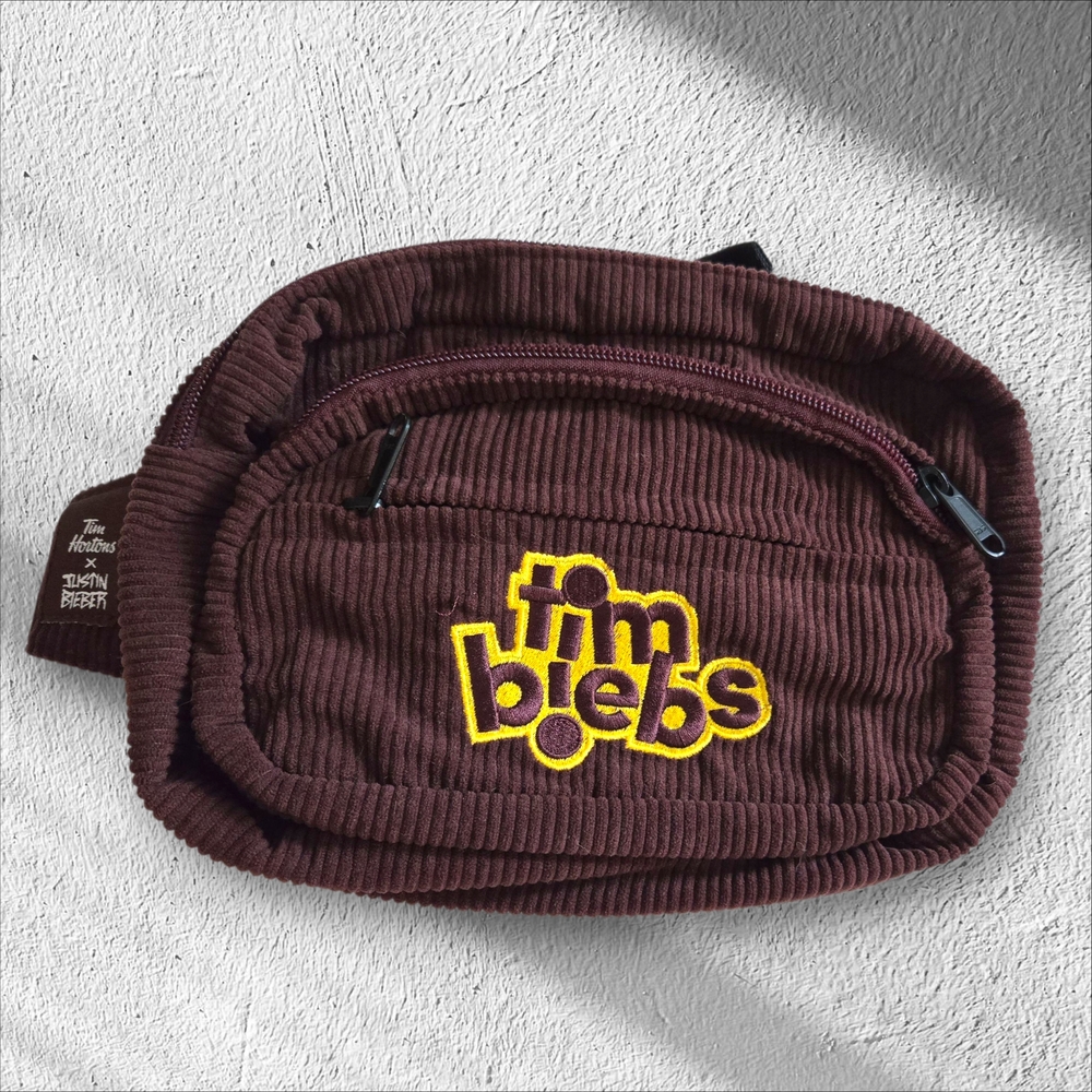 Yellow and Brown Belt Bag with Sleek Design